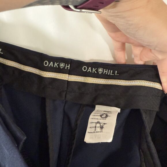 Oak Hill Shorts Men's 50L Navy Blue Flat Front 11" Inseam Chino Soft - Picture 4 of 7